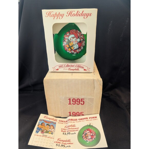 Lot of 17 Campbell's Soup Kids Christmas Ornaments 1980 - 1999 Round 3" dia - Picture 15 of 16